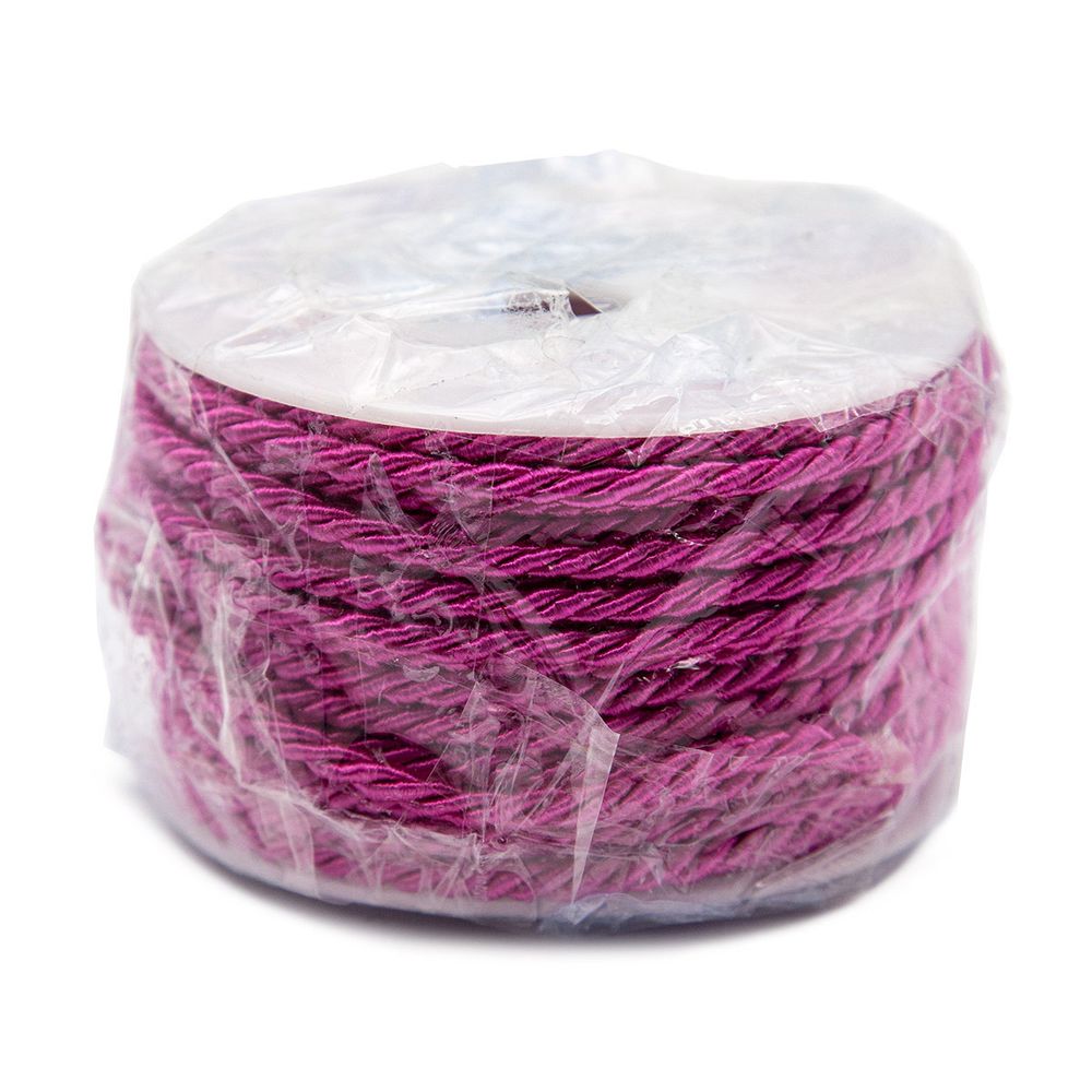 Шнур витой ⌀3.0 мм / 18.29 метров, 52 ярко-розовый