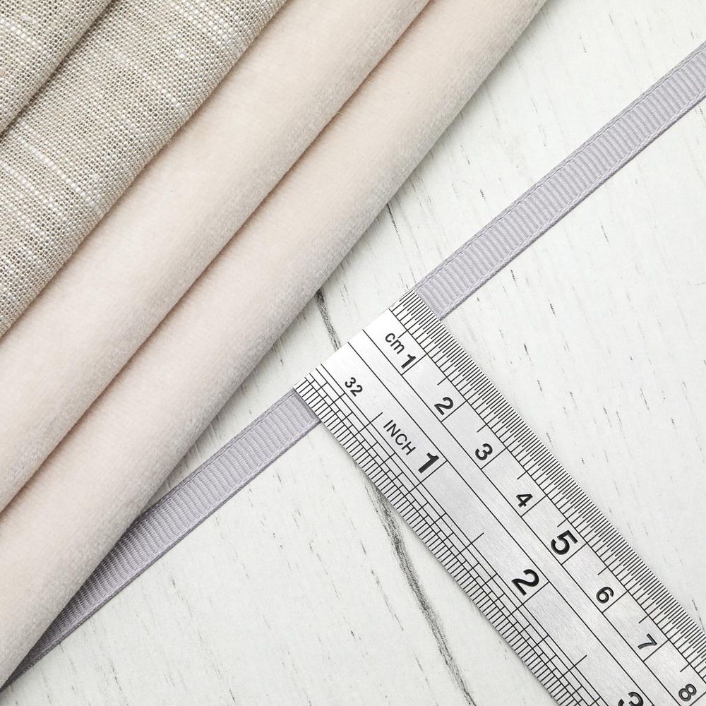 Лента репсовая (в рубчик) 6.0 мм, 148 стальной, уп.18,28 м