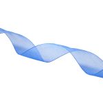 Лента капроновая (органза) 2,5см / 22,86м (164 синий)