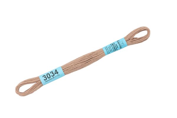 Мулине Gamma 100% хлопок, цв.3034 бежевый, 24 мотка по 8 метров