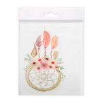 Термотрансфер M №02, 1 шт, M-216 оберег с перьями 12.8х18, Gamma "M" №02