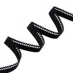 Резинка бельевая (ажурная) 10.0 мм / 25 метров, черный-3, Blitz DT-12