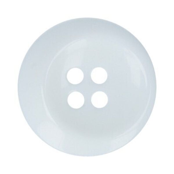Пуговицы 4 прокола пальтовые 28 мм, 24 шт, А001 белый, Gamma TX 0016