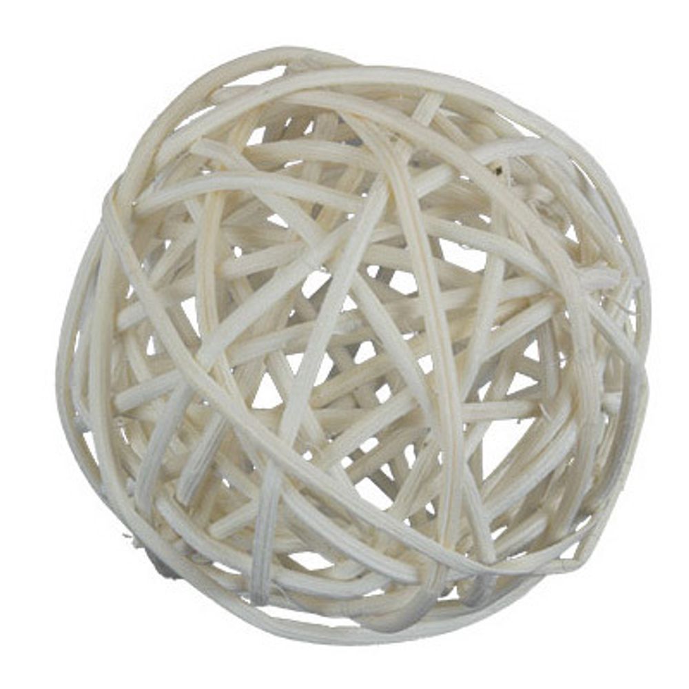 Шары декоративные из ротанга 5 см, 12 шт, №01 белый, Blumentag BRF-5