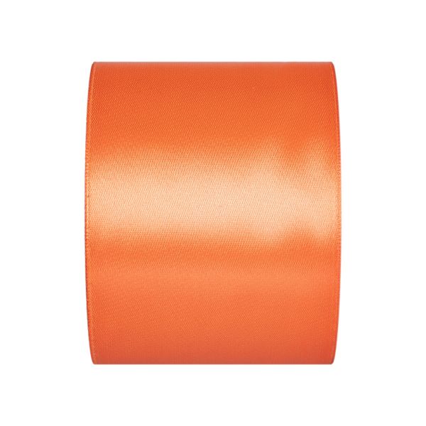 Лента атласная 1-сторонняя 75.0 мм / 33±2 метра, 155 св-оранжевый, Gamma