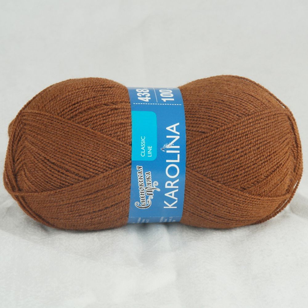 Пряжа Семеновская Karolina / уп.5 мот. по 100 г, 438 м, 10939 т. золото Пряжа Семеновская Karolina / уп.5 мот. по 100 г, 438 м, 10939 т. золото