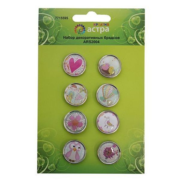 Набор декоративных брадсов 8 шт, 20 мм, Astra&Craft ARS2004