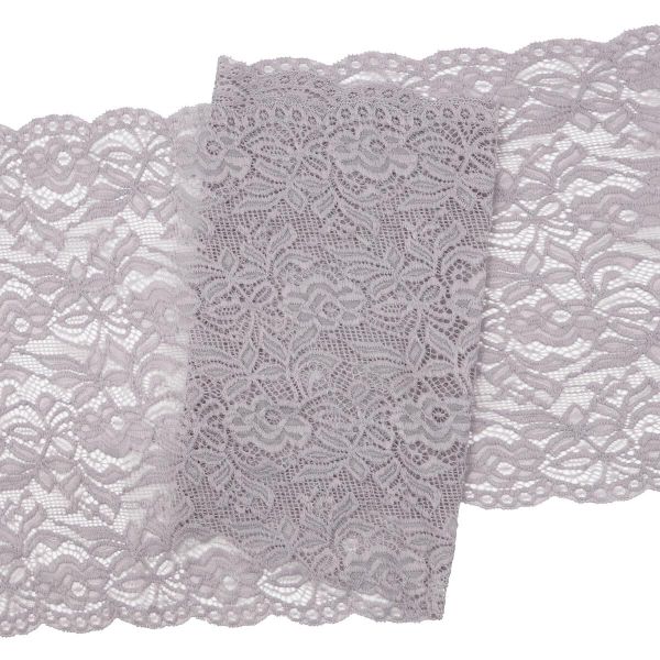 Кружево бельевое эластичное 300 мм / 13.72 м, цв. C154 св.серый
