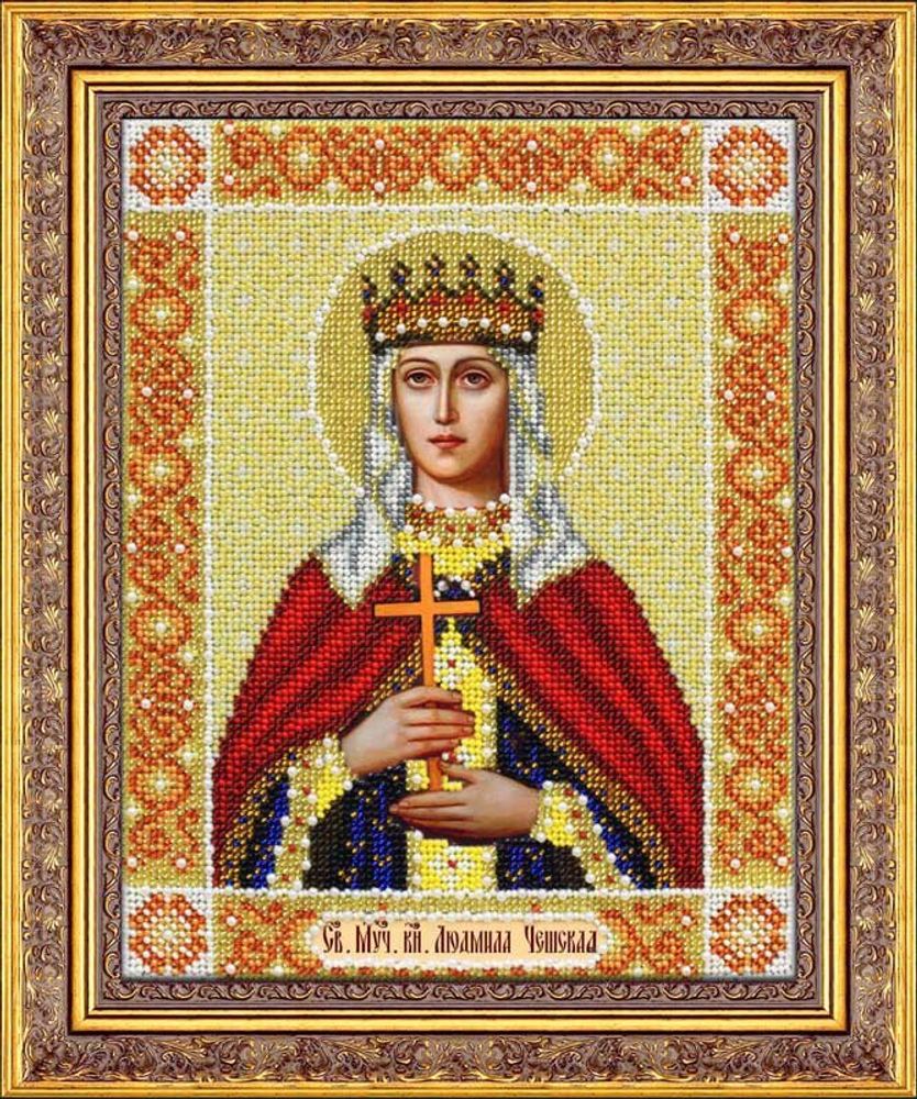 Набор для вышивания бисером Паутинка, Св. Мчн. кн. Людмила Чешская 20х25 см