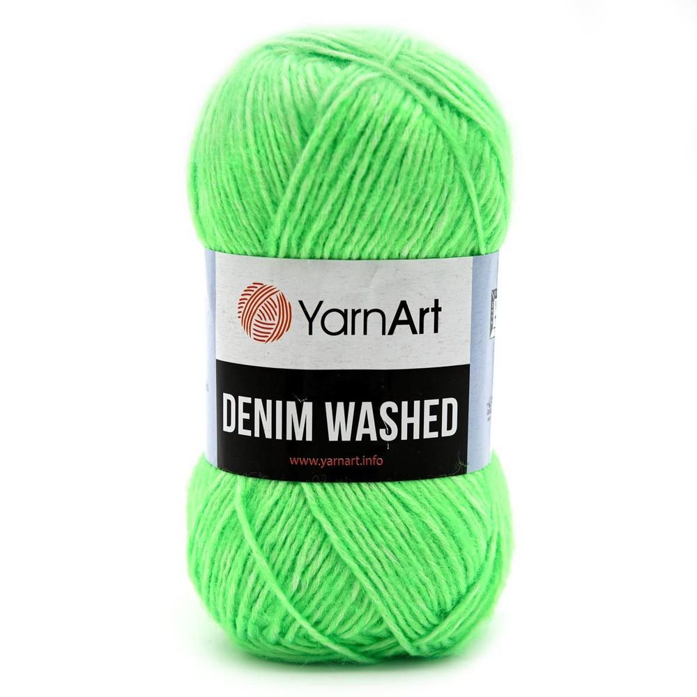 Пряжа YarnArt (ЯрнАрт) Denim Washed / уп.10 мот. по 50 г, 130м, 912 зеленый