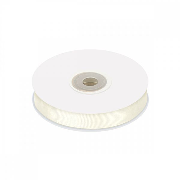 Лента репсовая (в рубчик) 15.0 мм / 22.8±1 метра, F102 молочный, Magic4Hobby
