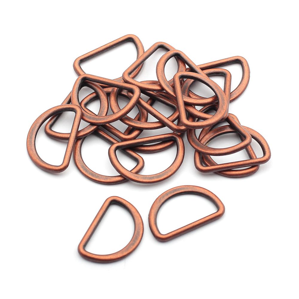 Полукольцо литое металл внутр. 20 мм (внешн. 25х17 мм), плоское, 20 шт, медь ГР, 53013