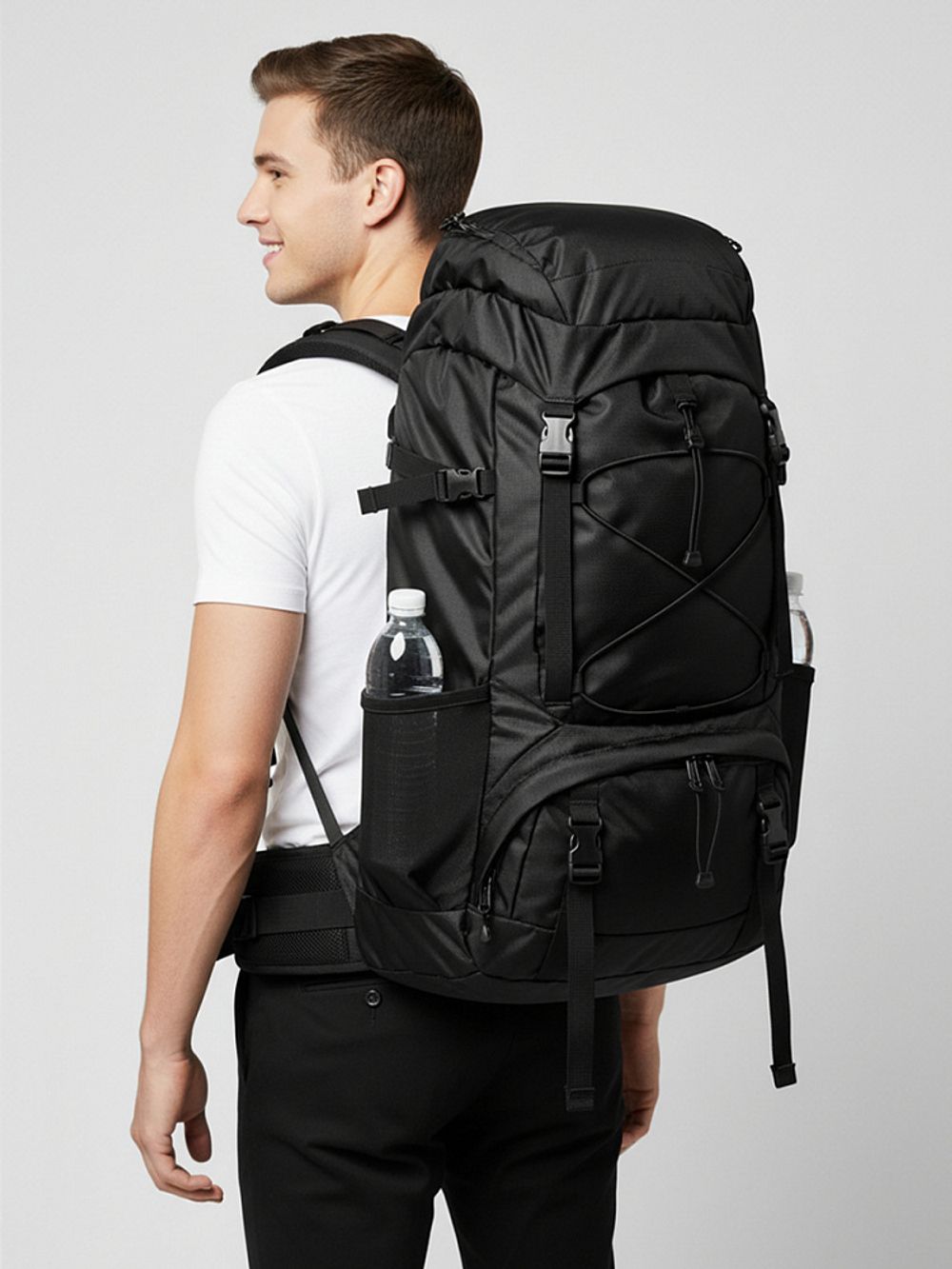 Оксфорд 200D PU1000 78 г/м², 150 см / 5 метров, ОКС.TBY200D.S580.5, S580 черный