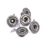 Пуговицы джинсовые ⌀17 мм, фиксированная ножка, сталь, античная медь, 100 шт