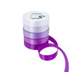 Набор атласных лент 5 цветов по 23.0 мм / 23 метра, фиолетовый микс