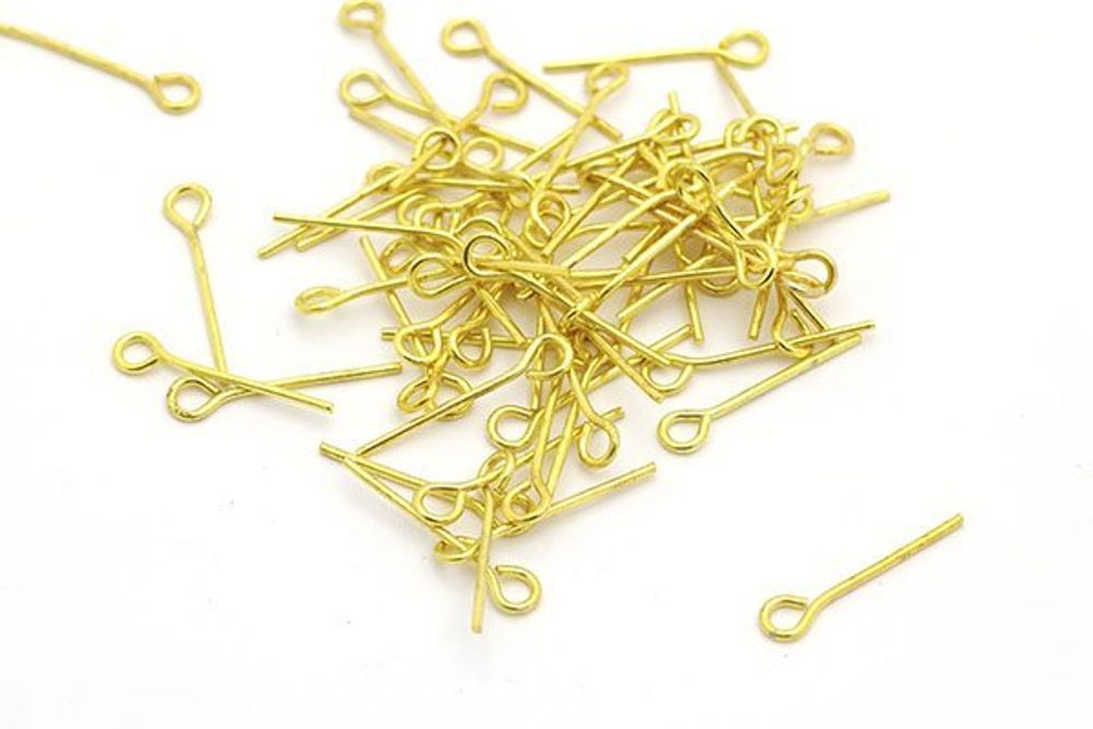 Штифт с петлей 16 мм, золото, 500 г