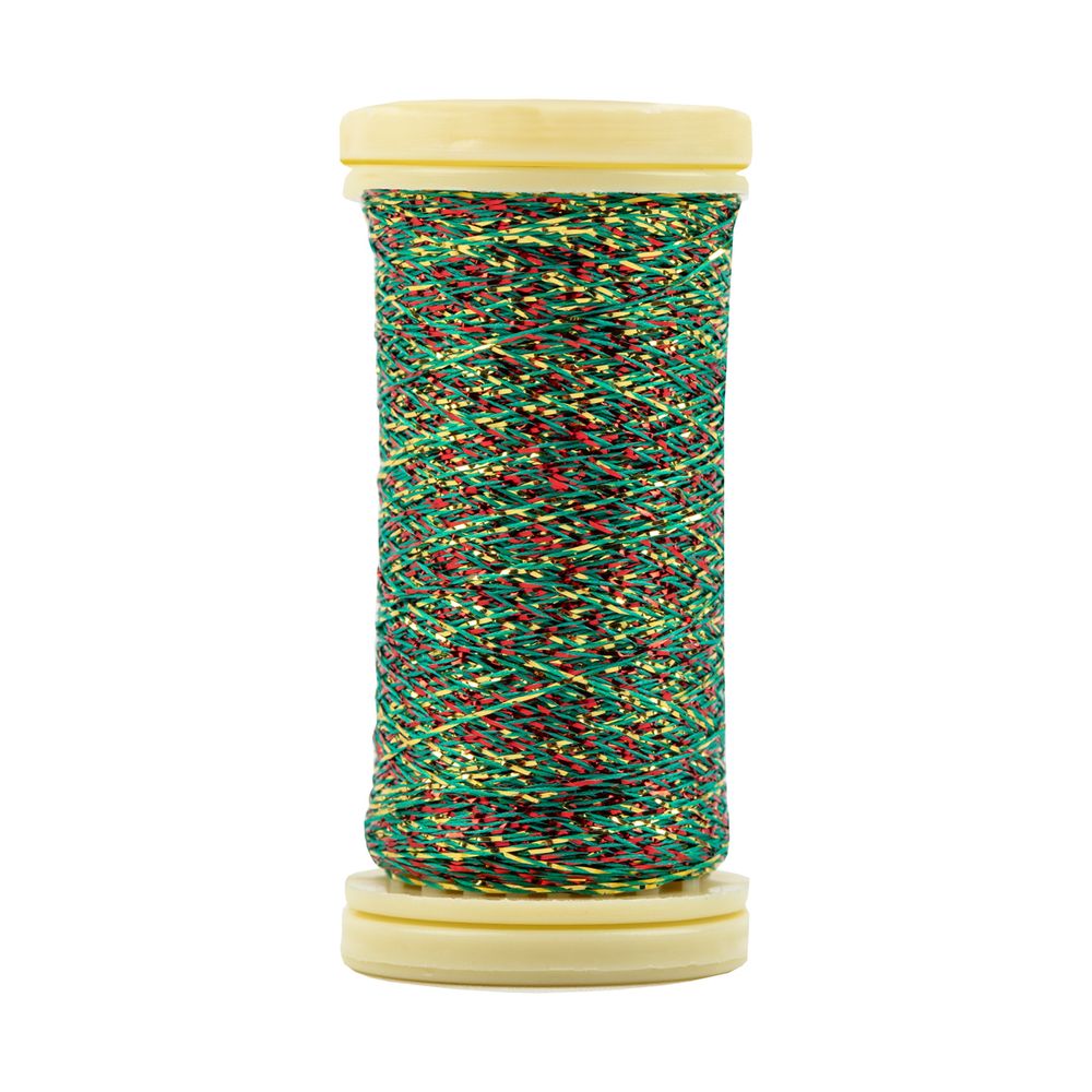 Мулине Gamma металлик M 5 мотков по 50 метров, M-131 золотистый/красный/зеленый, Gamma BRILL