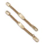 Вешалка-цепочка для одежды 102х8 мм, металл, золото цв.02, 10 шт, ГНУ360