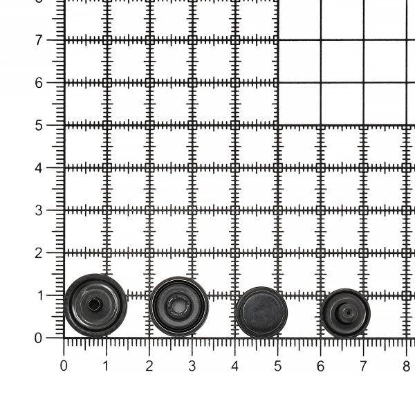 Кнопка Дельта (O-образная) ⌀15/15 мм, ≈72 шт, металл, оксид, New Star
