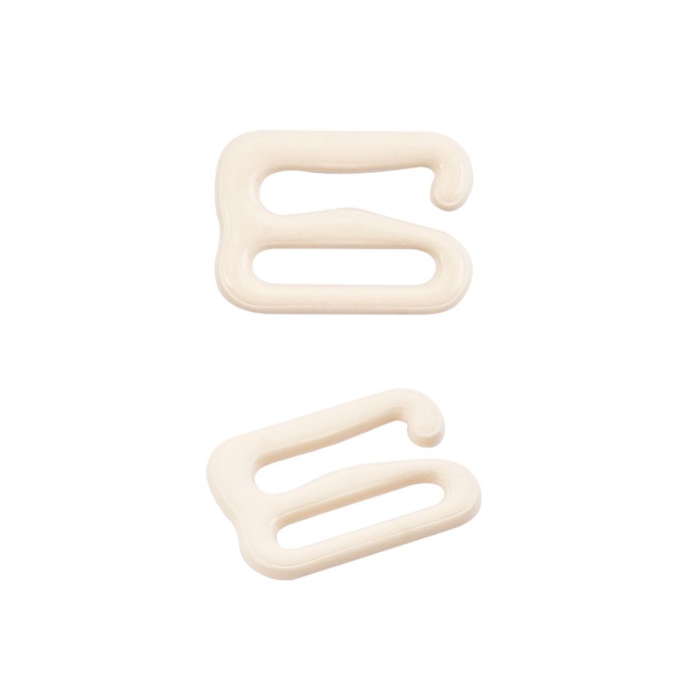 Крючки для бюстгальтера металл 10.0 мм, 50 шт, бежевый, Globus