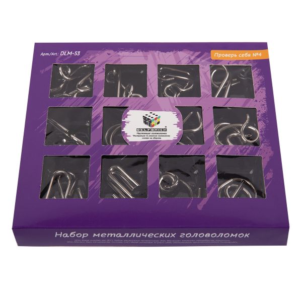Набор металлических головоломок, 1 шт, Проверь себя №4 24 элемент, Delfbrick DLM-53