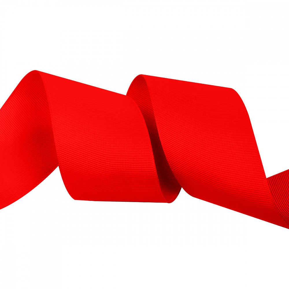 Лента репсовая (в рубчик) 50.0 мм цв. 235 класс.красный уп.22.86м (±1м)