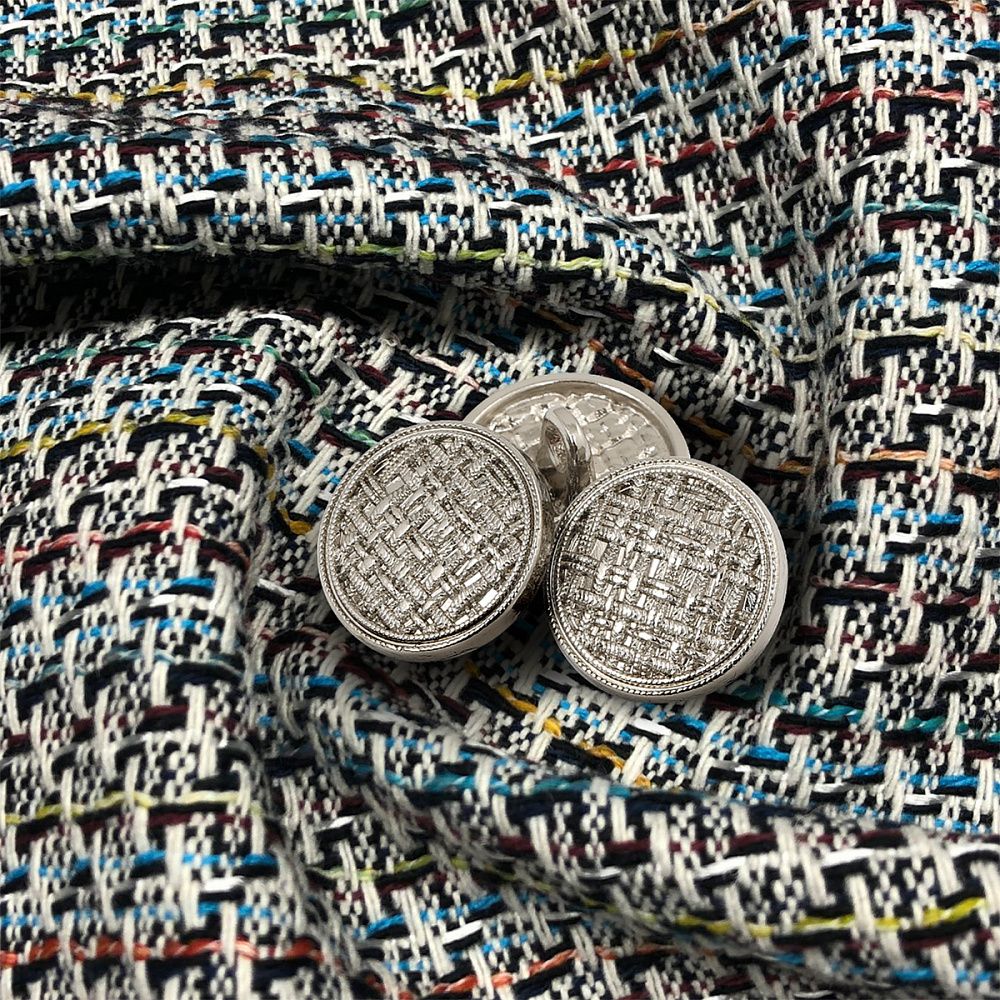 Пуговицы на ножке металлические 24L=15мм, С-MP06 цв.серебро, 10 шт