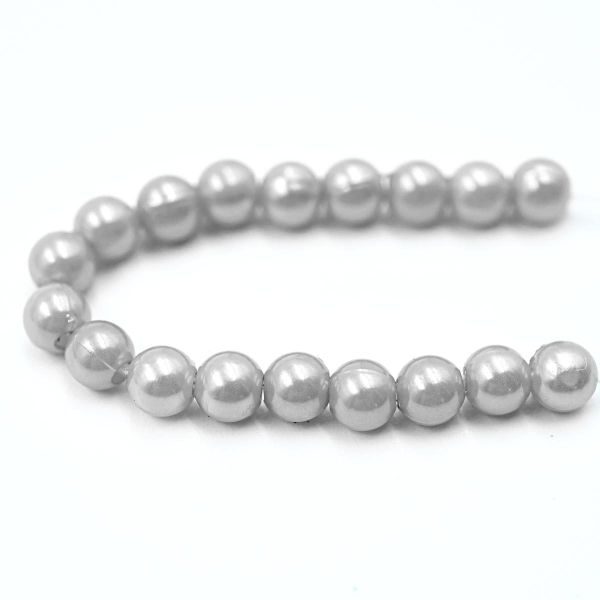 Бусины пластик (жемчуг) ⌀5 мм, 25 г, Astra&Craft, 031 NL серый