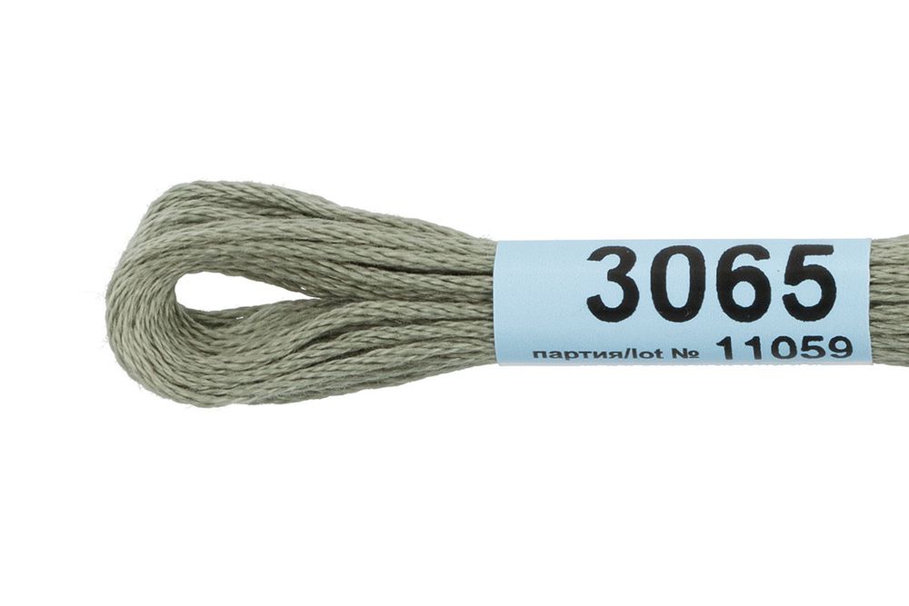 Мулине Gamma 100% хлопок, цв.3065 оливковый, 24 мотка по 8 метров