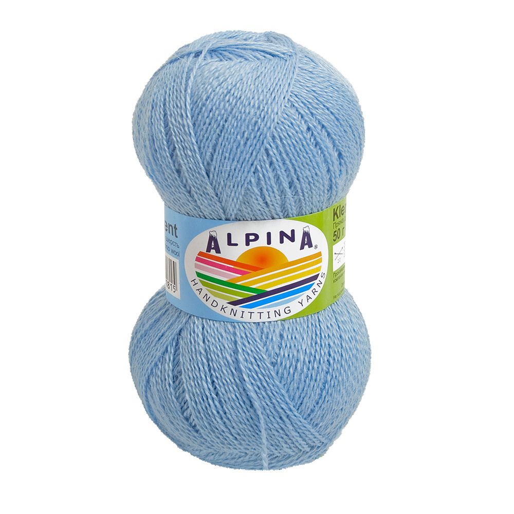 Пряжа Alpina Klement / уп.4 мот. по 50г, 300м, 10 голубой