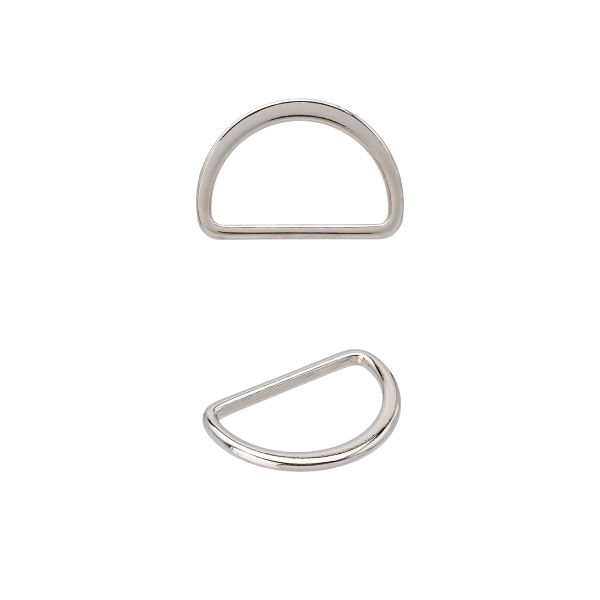 Полукольцо литое металл плоское 20мм, никель, ГНУ14467, 20 шт