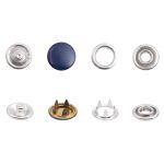 Кнопка рубашечная (джерси) закрытая ⌀9.5 мм, ≈144 шт, МЕТАЛЛ, эмаль, 569 т.синий глянцевый, NEW STAR