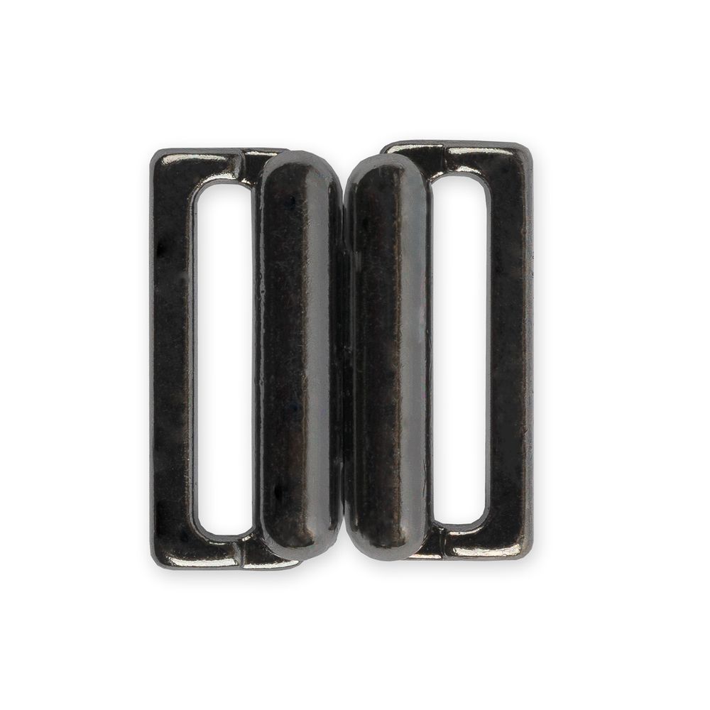 Застежки для купальника (бикини) металл 17х17 мм, 10 шт, №06 черн.никель, Blitz BBT042
