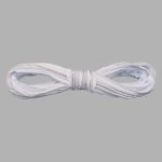 Кант витой 5 мм / 25 метров, полиэстер, белый/11 светлое серебро, 3AR3293