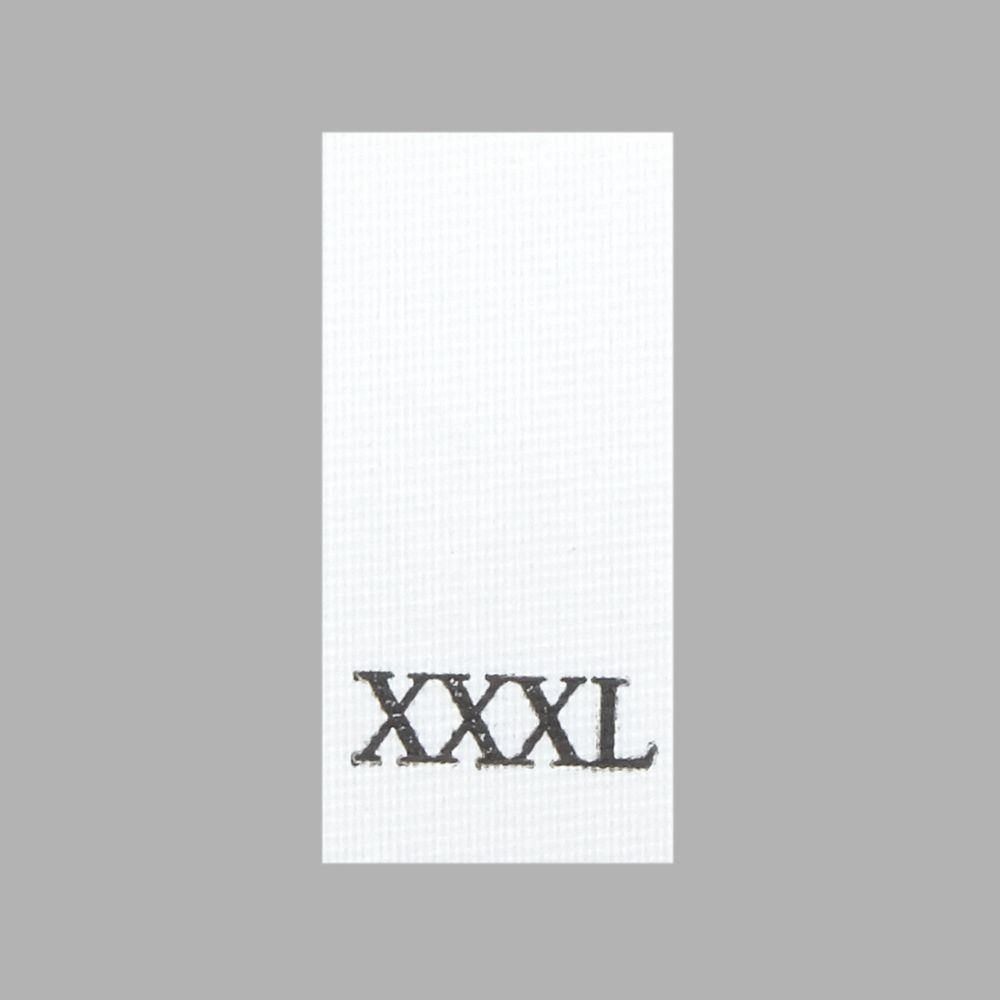 Этикетка-размерник, белый, 10х20 мм, 100 шт, XXXL