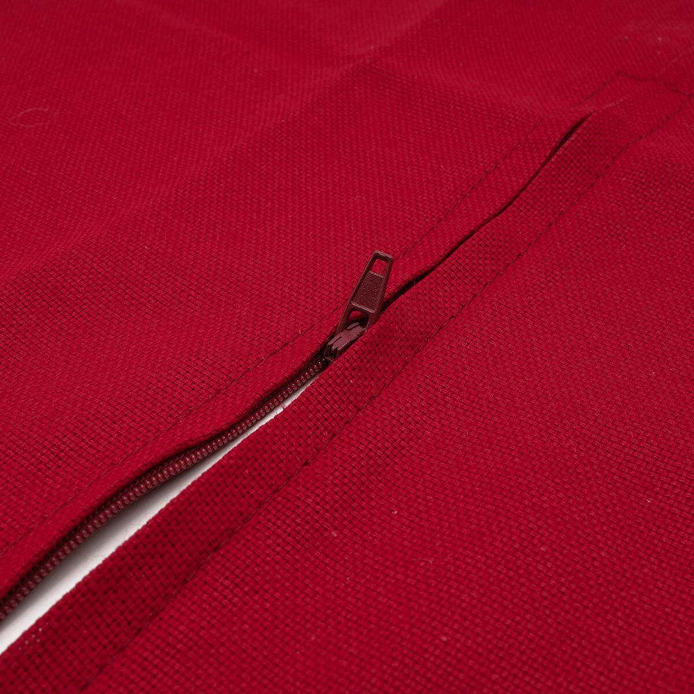 Нижняя сторона наволочки с молнией,100% лен, 45х45см (бордовый), PLC-1