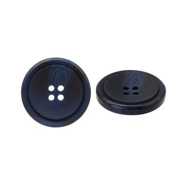Пуговица 4 прокола 48L = 32 мм, пластик, col.D т. синий, CN2864, 36 шт