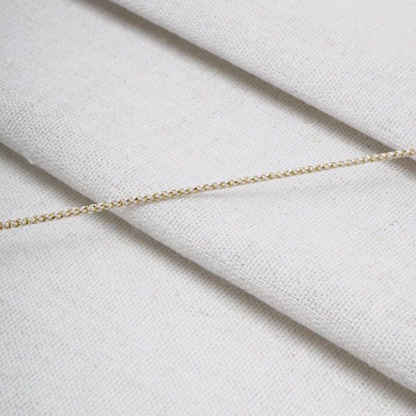 Шнур отделочный ⌀2.0 мм / 30 метров, с метанитом, белый/золото