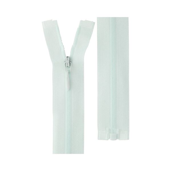 Молния спираль потайная плательная Т3 (3 мм) 1 зам., разъем., 50 см, 302 св.серо-голубой, G103L Gamma, 10 шт