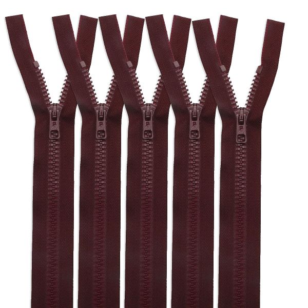 Молния трактор Arta Т6 (6 мм) 1 зам., разъем., 85 см, цв. 033 т.бордовый, уп.5 шт