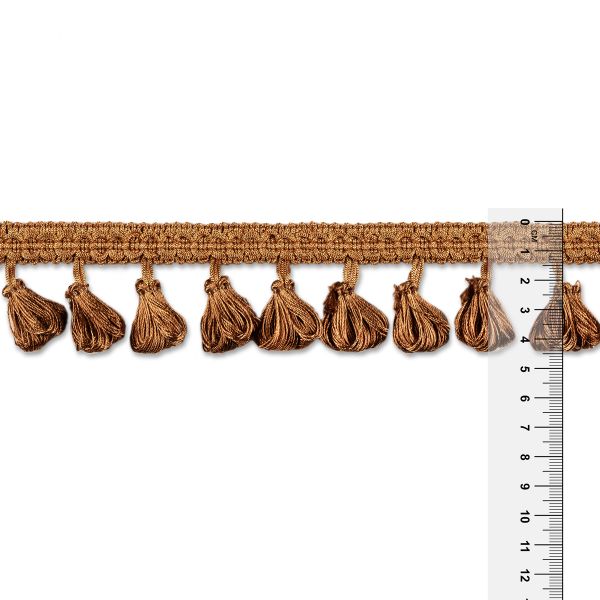 Бахрома отделочная 45.0 мм / 10 метров, с кистями, 107 бежевый, Gamma 555