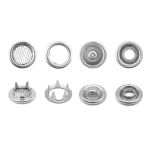 Кнопка рубашечная (джерси) сеточка ⌀9.5 мм, ≈1440 шт, МЕТАЛЛ, никель, NEW STAR