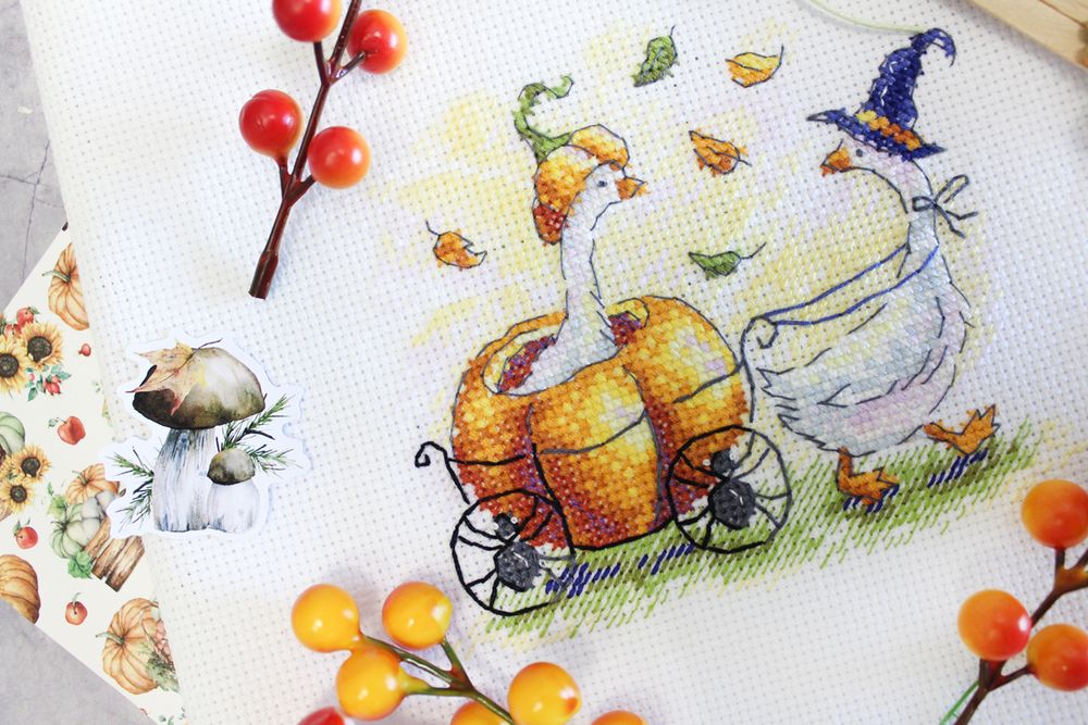 Набор для вышивания нитками МП Студия (Жар-птица), Праздничная повозка, 11х13 см