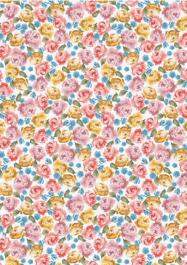 Ткань для пэчворка Peppy Версальские сады, отрез 50х55 см, 146 г/м², ВС-18 белый, Peppy