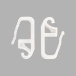 Крючки шторные для карниза 27 мм, ⌀7 мм, пластик, белый, 100 шт, (PPA641)