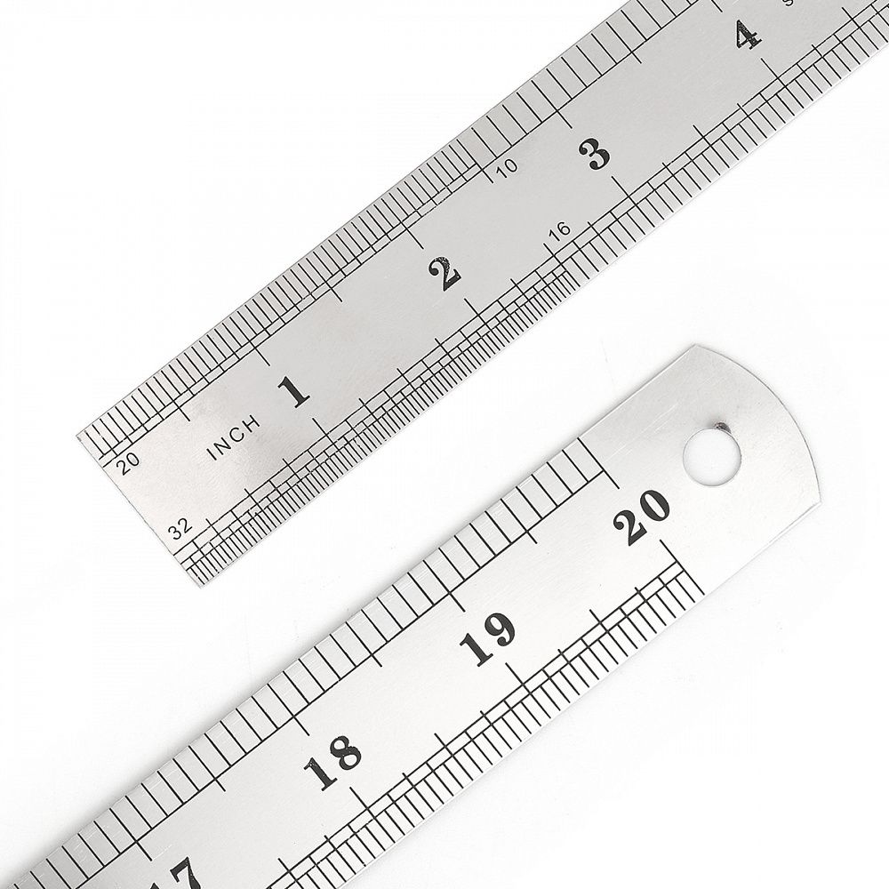 Линейка стальная Maxwell 50 см / 0.7 мм, MAX.8112 ПВХ чехол