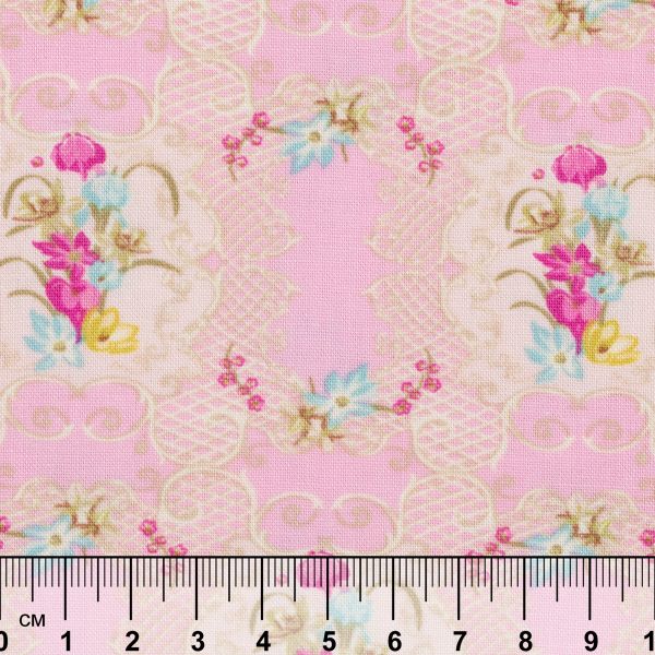 Ткань для пэчворка Peppy Весенний этюд, отрез 50х55 см, 146 г/м², ВЭ-09 розовый, Peppy