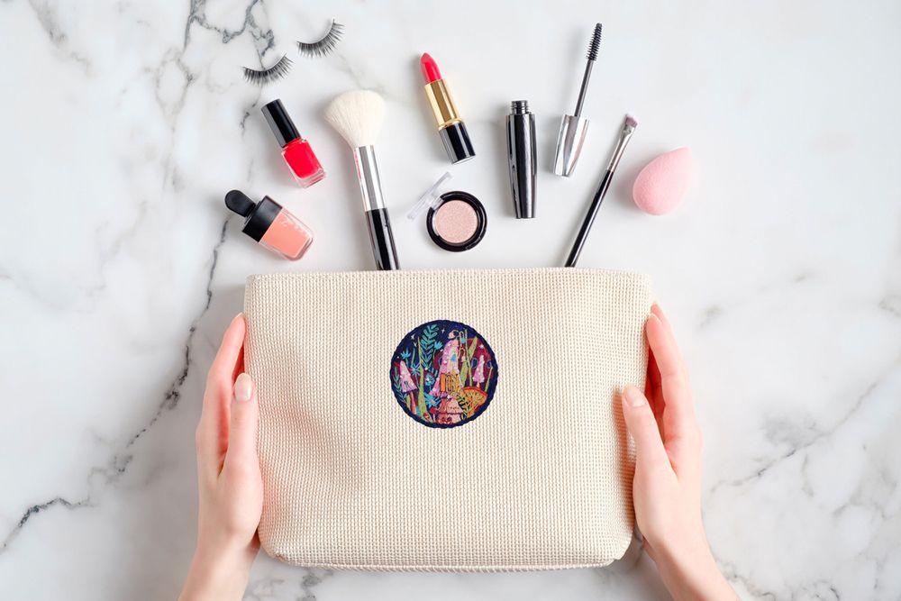 Набор для вышивания нитками Panna Живая картина JK-2371, Брошь. Грибхаус, 5.5х5.5 см