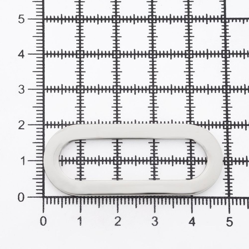 Рамка овальная металл 40 мм, никель, ГНУ13818, 10 шт