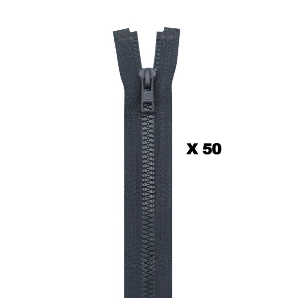 Молния трактор Arta Т6 (6 мм) 1 зам., разъем., 85 см, (2076), A156 т.серый, НОВЫЙ МАТОВЫЙ ЗАМОК, уп.50 штук